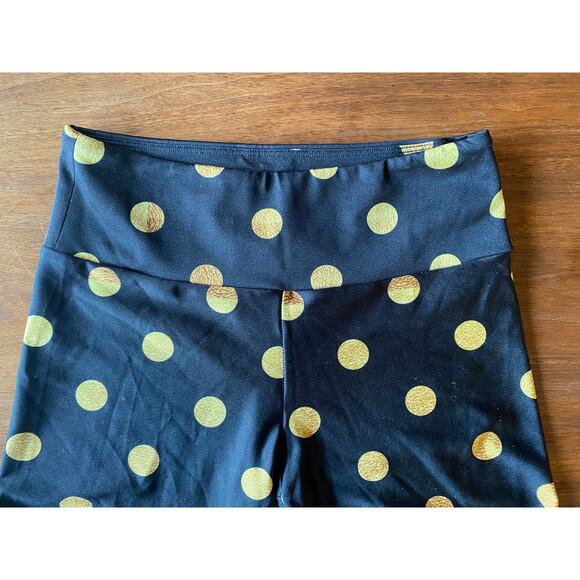 Goldsheep Leggings Black with Vibrant Gold Dots - Picture 3 of 5